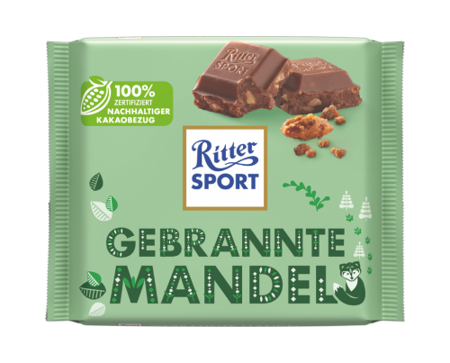 12 100gr Ta Ritter Sport Gebrannte Mandel 