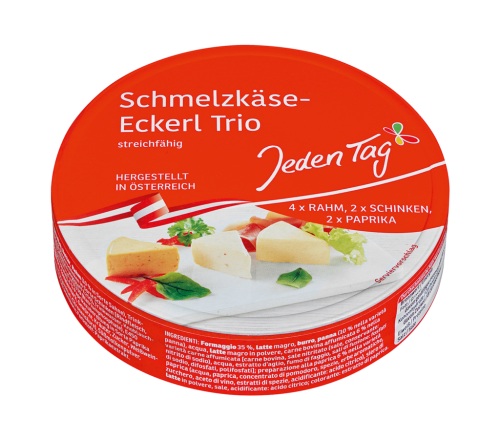 10 250gr Pg Jeden Tag Schmelzkäse Trio à 31,25g 50% FiT 