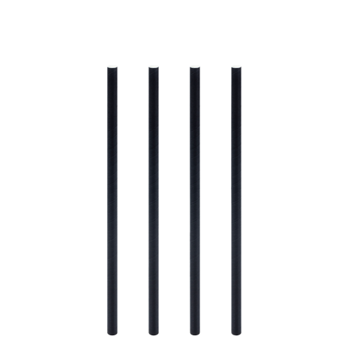 1 150St Pg Papier Trinkhalme schwarz 