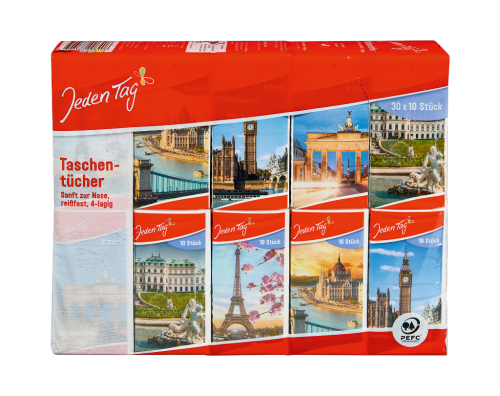 10 30St Pg Jeden Tag Taschentücher 4lg. 