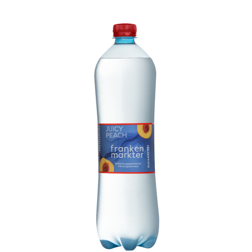 6 1.00l Fl Frankenmarkter Mineral Pfirsich zuckerfrei PET EWP 
