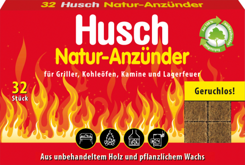 18 1  StkPg Husch Natur-Grillanzünder 32 Stück 