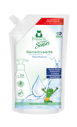 6 500ml Bt Frosch Senses Sensitiv Seife  