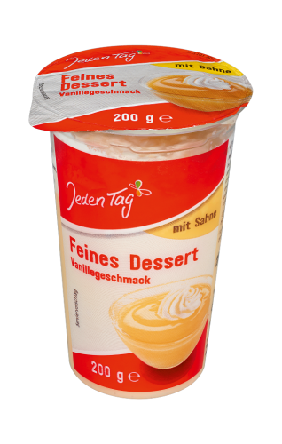20 200g Be Jeden Tag Vanillepudding mit Sahne 