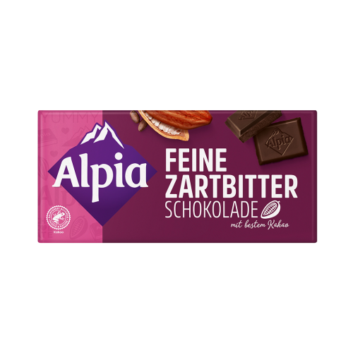 20 100g Ta Alpia Feine Zartbitter Schokolade 