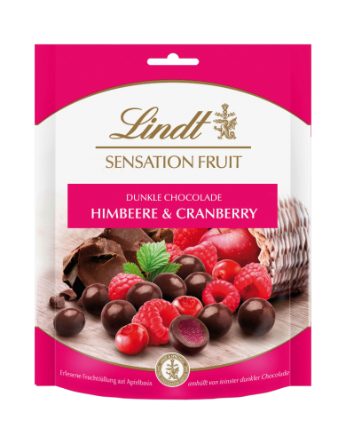 10 150grPg Lindt Sensation Himbeere und Cranberry 