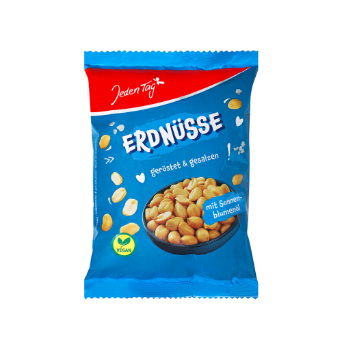 12 500g Pg Jeden Tag Erdnüsse geröstet und gesalzen 