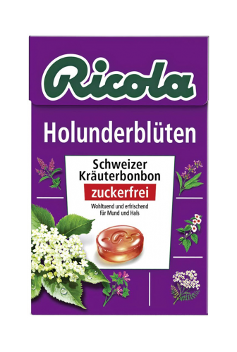 10 50g Pg Ricola Holunderblüte zuckerfrei 
