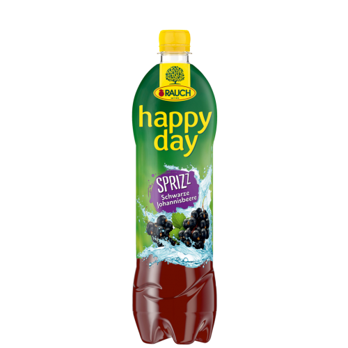 6 1.00l Fl Rauch Happy Day Schwarze Johannisbeere Sprizz PET EWP 