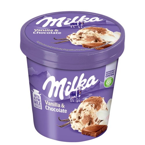 8 425ml Be TKK Milka Vanilla Chocolate Tub 