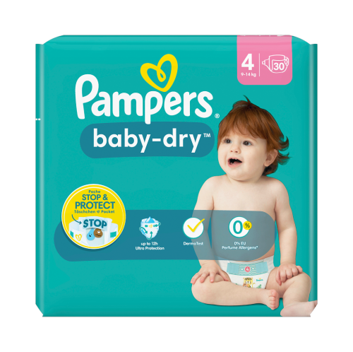 4 30St Pg Pampers Baby Dry Gr.4 