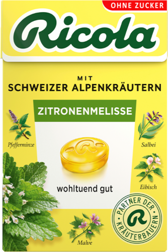 10 50g Pg Ricola Zitronenmelisse zuckerfrei 