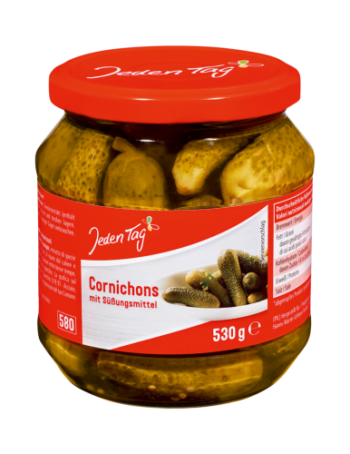 12 580ml Gl Jeden Tag Cornichons 
