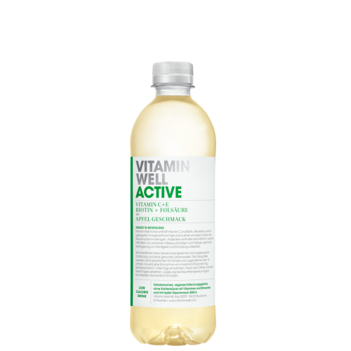 12 0.50l Fl Vitamin Well Active Apfel-Geschmack 