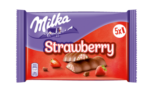 13 182.50g Pg Milka Schoko Riegel Erdbeer 