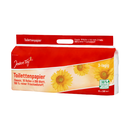 7 10St Pg Jeden Tag Toilettenpapier 3 lagig 