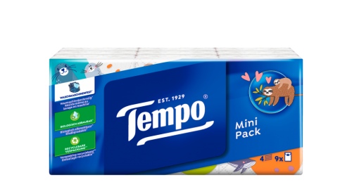40 9St Pg Tempo Taschentücher Mini Pack 4lagig 5er 