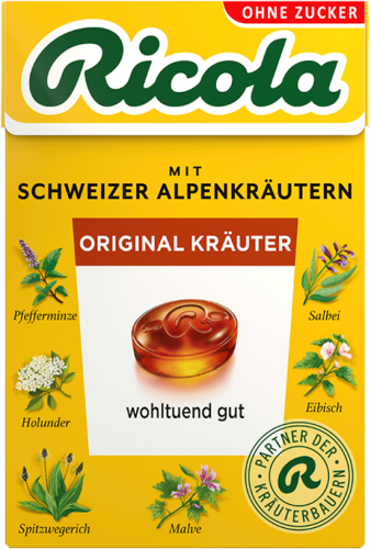 10 50g Pg Ricola Kräuter Original zuckerfrei 