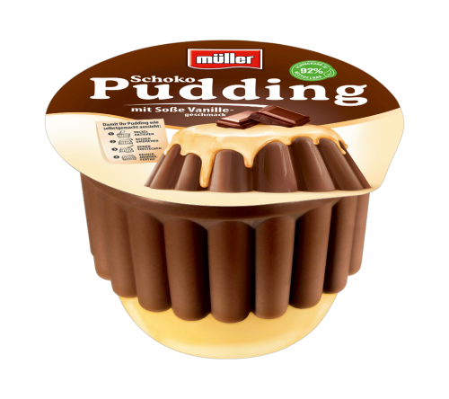 6 450gr Be Müller Schoko-Pudding m. Vanille 