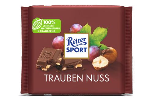 12 100g Ta Ritter Sport Trauben Nuss 