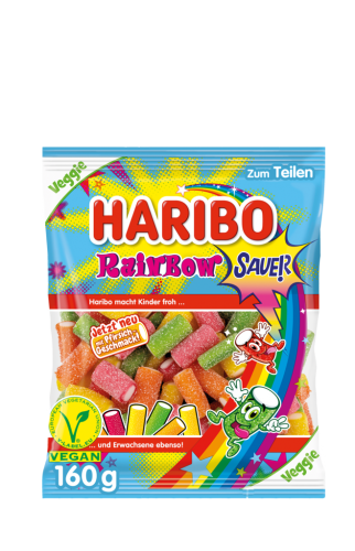22 160g Bt Haribo Rainbow Sauer 
