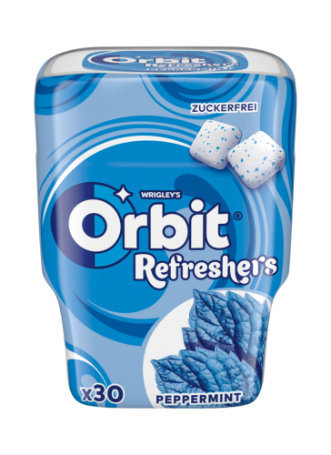 6 30St Pg Orbit Refreshers Kaugummi Peppermint Bottles 