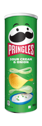 19 165grDs Pringles Sour Cream + Onion 
