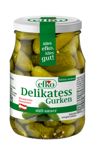 6 370ml Gl Efko Delikatess Gurken 