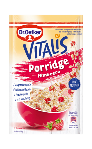 25 53gr Pg Dr. Oetker Vitalis Porridge Himbeere 