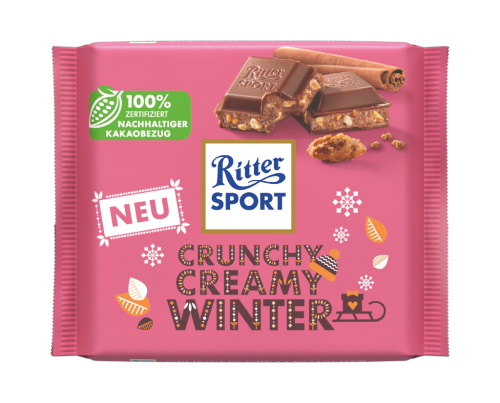 12 100gr Ta Ritter Sport Crunchy Creamy Winter 