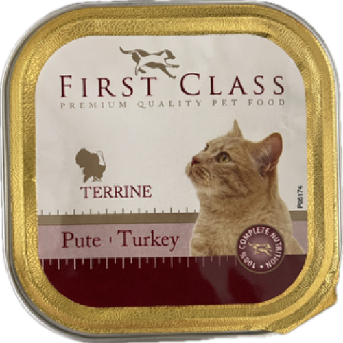 34 100g Pg First Class Katzenfutter Pute 