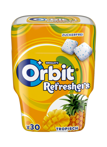 6 30 St Pg Orbit Refreshers Kaugummi Tropisch Bottles 