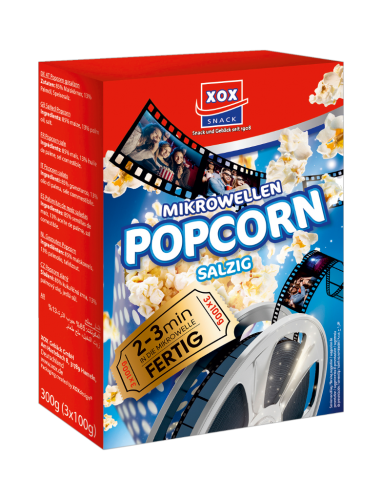 8 3/0.20MP XOX Mikrowellen Popcorn gesalzen 100g 