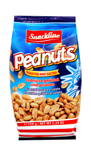 12 150g Pg Snackline Erdnüsse geröstet und gesalzen  