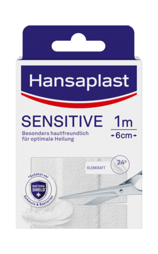 10 St Pg Hansaplast Pflaster Sensitive       1mx6cm 