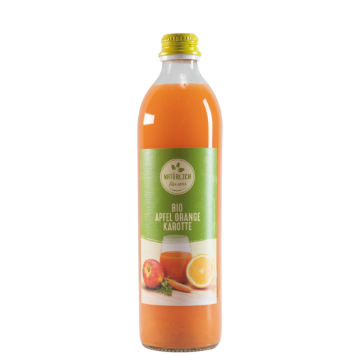 12 0.50l Fl Natürlich für uns BIO Saft Apfel Orange Karotte 