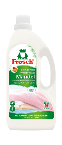 5 1.50l Fl Frosch Flüssig-Waschmittel Fein+Wolle Mandel 40WG 