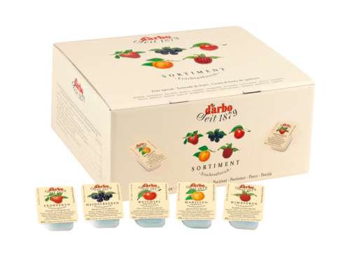 1 100St Pg Darbo Fruchtaufstrich Portionsbecher  sortiert 25g 