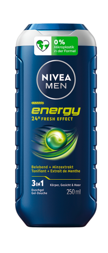 6 250ml Fl Nivea Men 3in1 Duschgel Energy fresh effect 