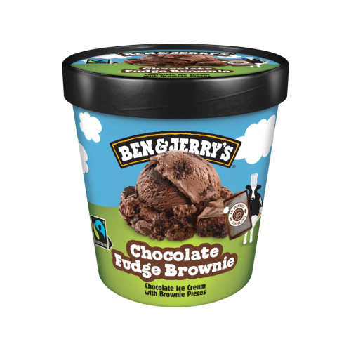 8 465ml Pg TKK Ben&Jerry Eisbecher Chocolate Fudge Brownie 