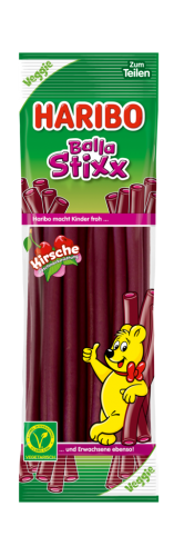 15 200g Bt Haribo Balla Stixx Kirsche 