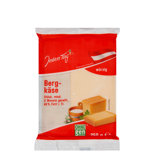 12 250g Pg Jeden Tag Bergkäse 