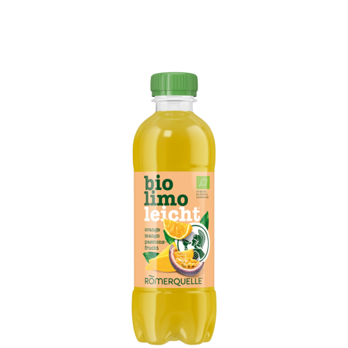 12 0.375l Fl Römerquelle Biolimo leicht Orange Mango Maracuja PET EWP 