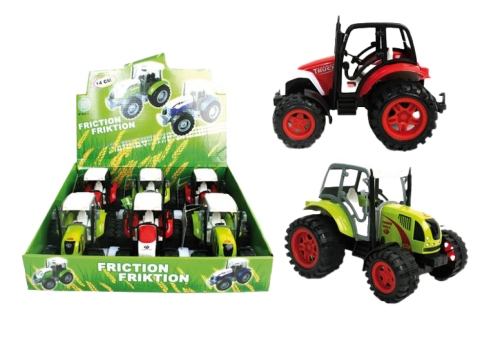 1 1St Pg  Traktor mit Friktion, 2-fach sort., 15cm 