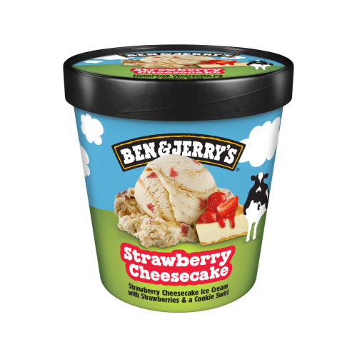 8 465ml Pg TKK Ben&Jerrys Eisbecher Strawberry Cheese 