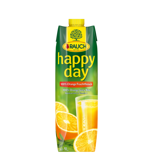 12 1.00l Pg Rauch Happy Day Orangensaft mit Fruchtfleisch 