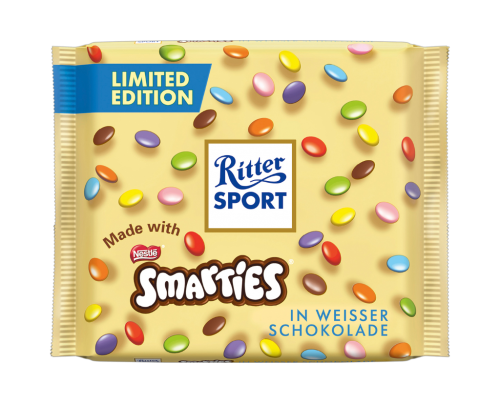 12 100gr Ta Ritter Sport Smarties Weisse Tafel 