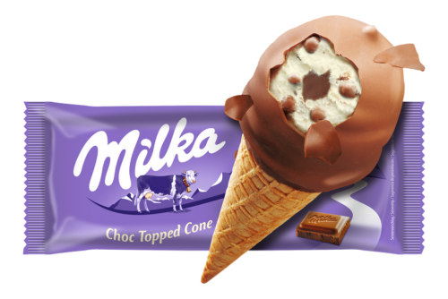 20 100ml Pg TKK MILKA Choc Topped Cone 