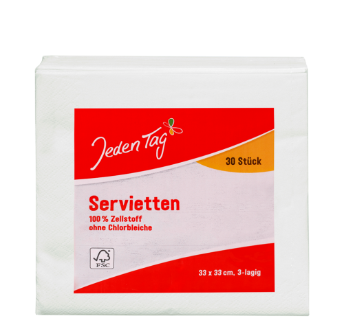 12 30St Pg Jeden Tag Servietten weiß 