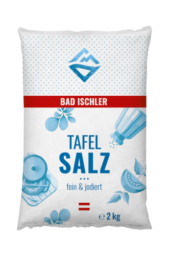 10 2kg Sa Bad Ischler Tafel-Salz fein+jodiert 